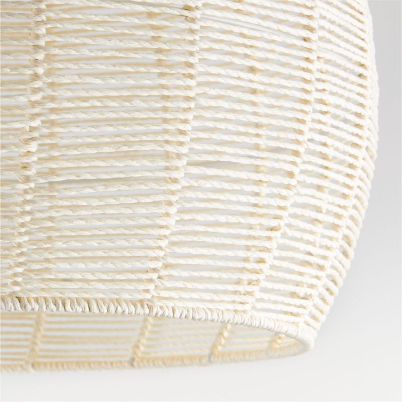 crate and barrel ivory woven rope flush mount