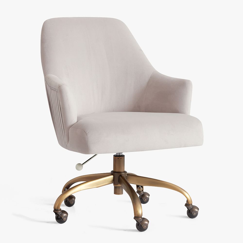 pleated swivel desk chair