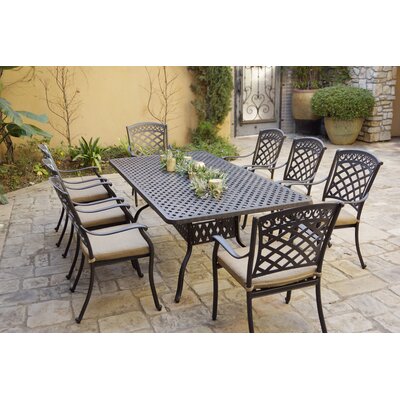 edmiston 9 piece dining set with cushions