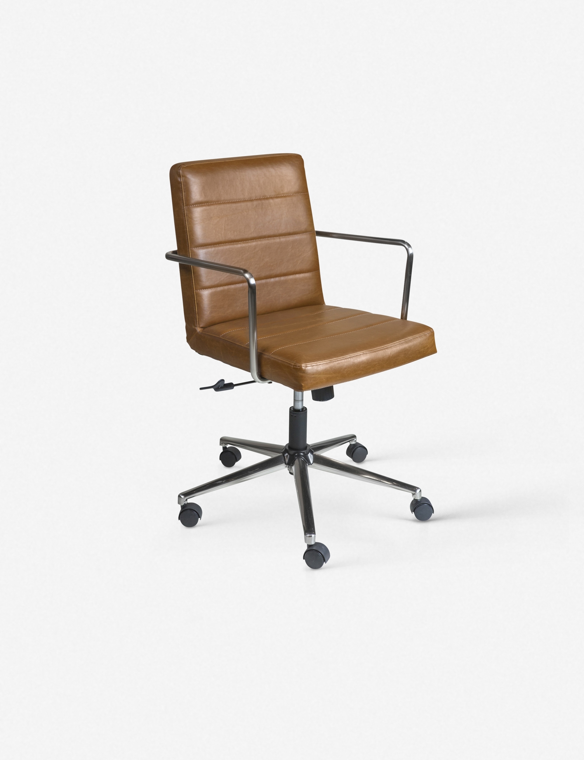 crate and barrel graham leather desk chair