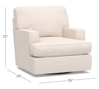 square arm swivel chair