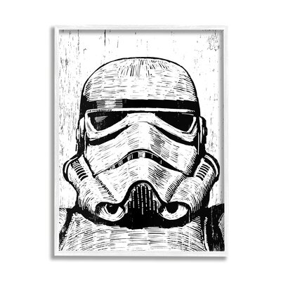 'Star Wars Stormtrooper Distressed Wood Etching' Graphic Art Print ...