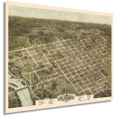 HISTORIX Vintage 1872 Columbia South Carolina Map Poster - 24X30 Inch ...