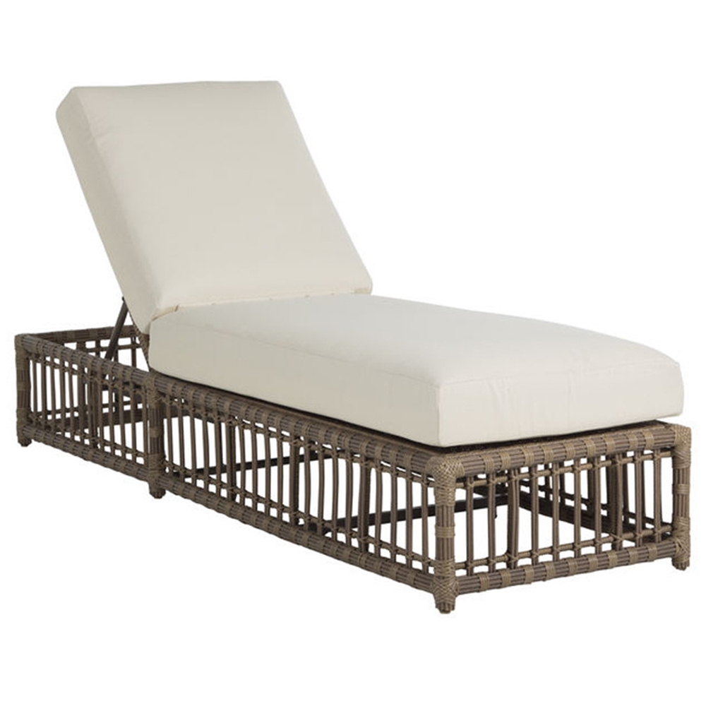 Summer Classics Newport Coastal Brown Woven Wicker Outdoor Chaise