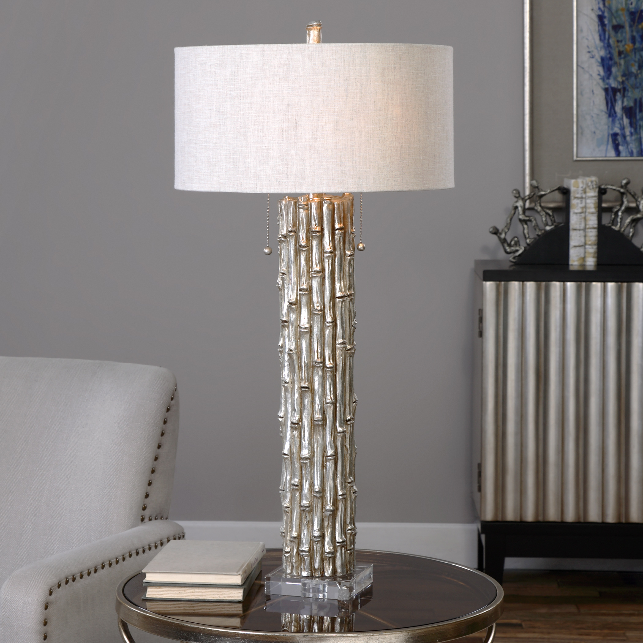 Silver Bamboo Table Lamp - Uttermost | Havenly