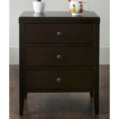 rushville 3 drawer solid wood nightstand andover mills