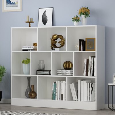 Modern 3 Tier Bookcase Bookshelf Mulit, Bowerbank 75 Cube Unit Bookcase