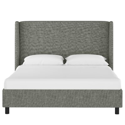 Alrai wingback outlet upholstered platform bed