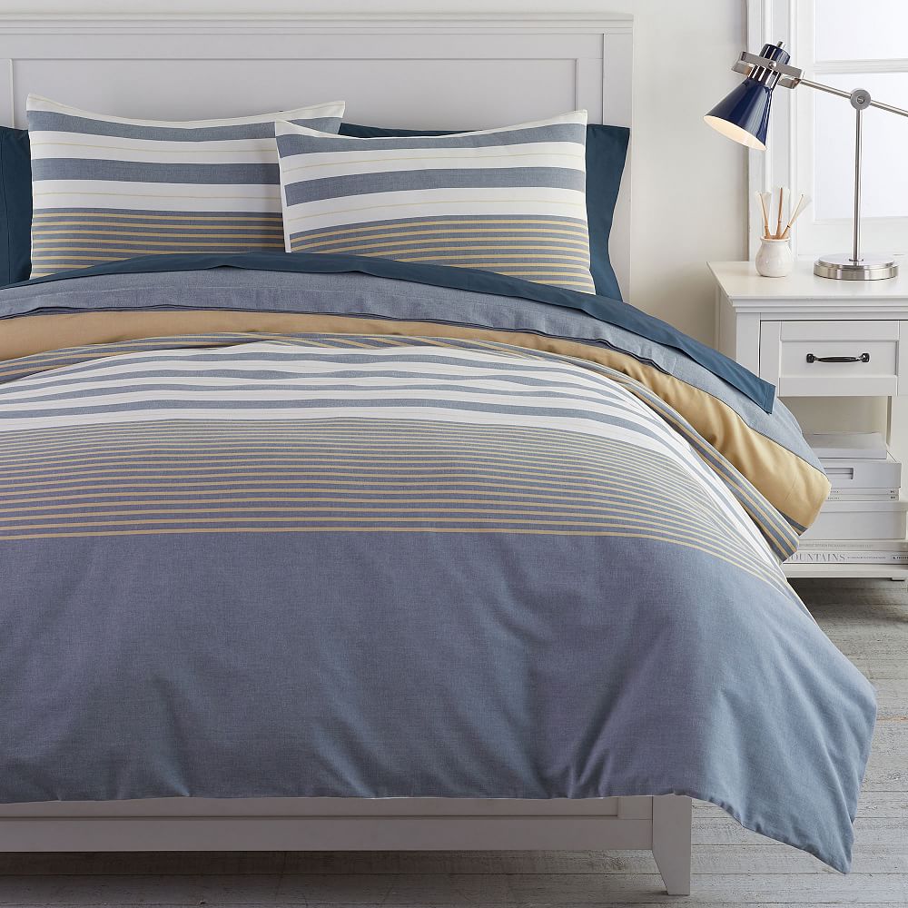 harbor stripe duvet cover