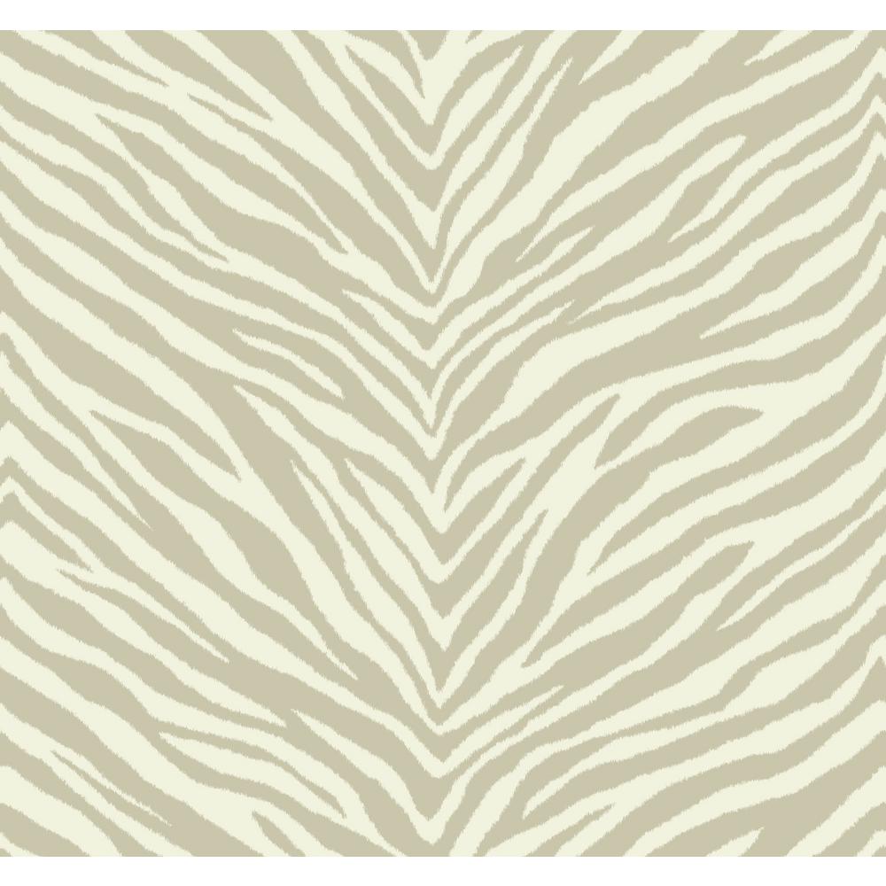 Seabrook Designs Zebra Chevron Light Taupe and Off-White Animal Print ...