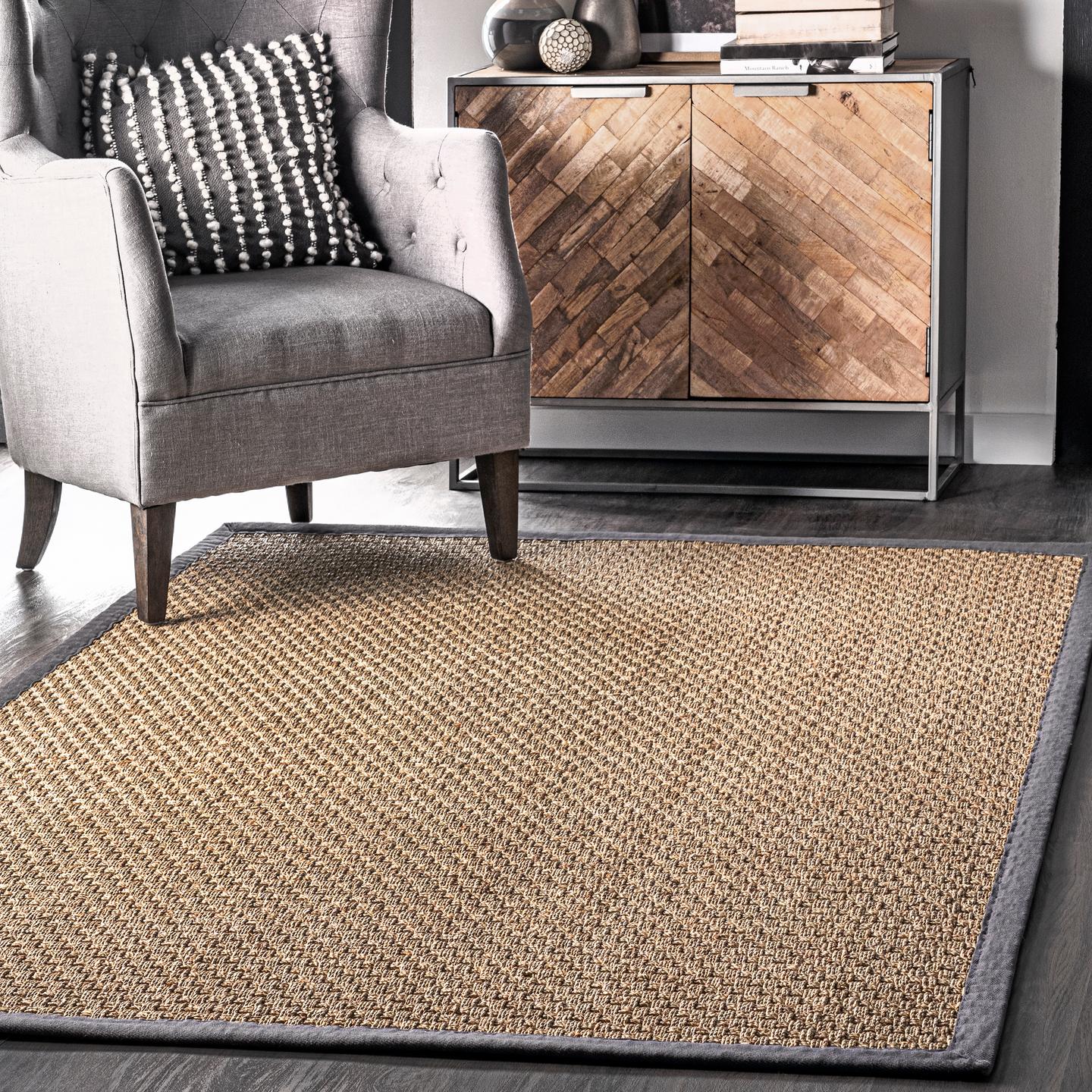 Hesse Checker Weave Seagrass Indoor/Outdoor Area Rug - Loom 23 | Havenly