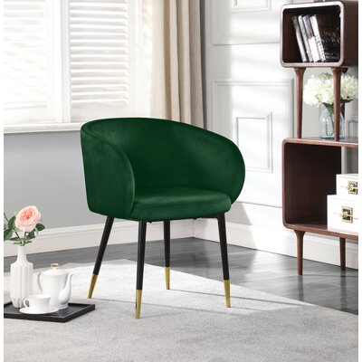 Pottsville velvet store upholstered arm chair