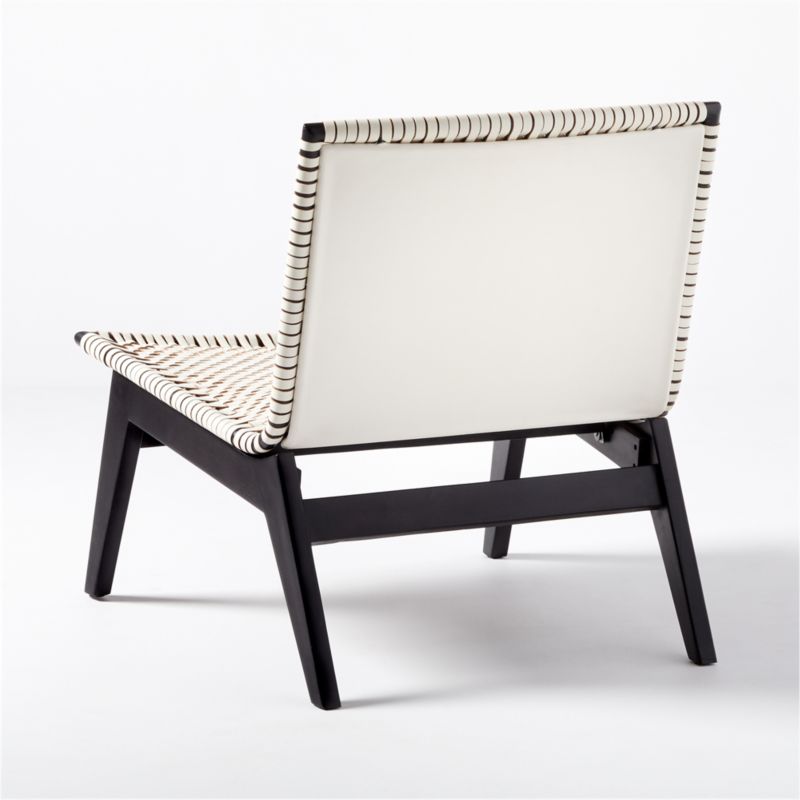 morada leather weave chair