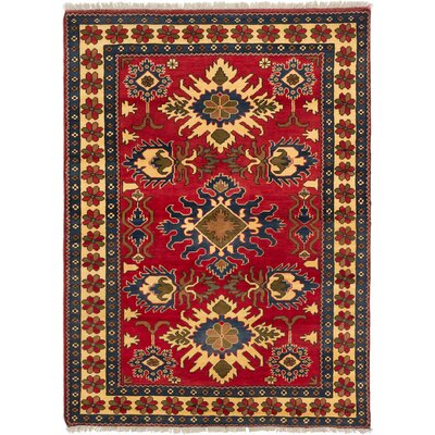 Yaralas One-of-a-Kind Hand-Knotted 1950s 4' x 7'3 Wool Area Rug in  Red/Beige