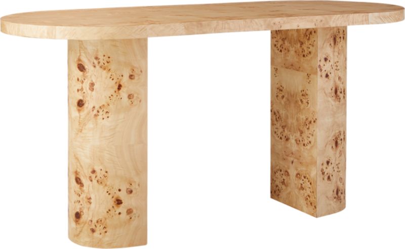 Marisa Burl Wood Desk 60 - CB2