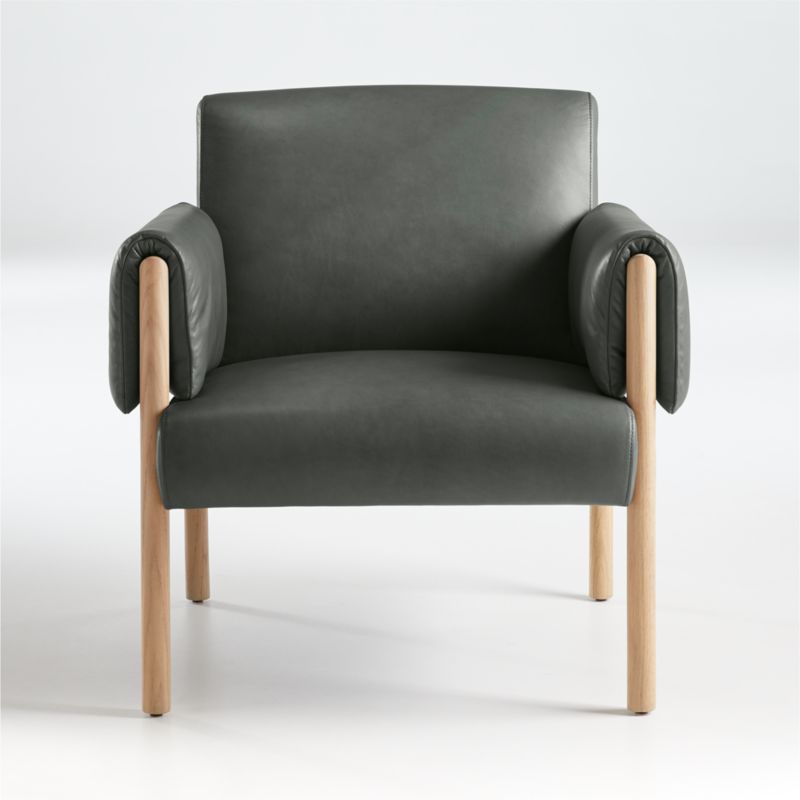 Diderot Wood and Leather Chair