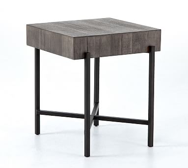 Fargo Reclaimed Wood End Table Distressed Gray - Pottery Barn