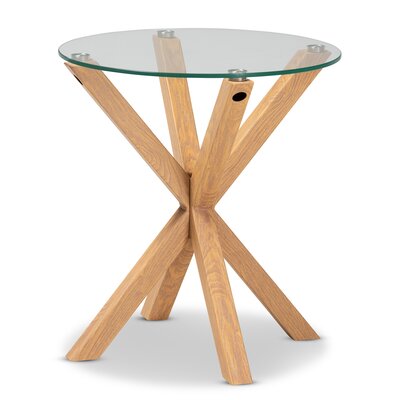 aloysius solid wood pedestal end table