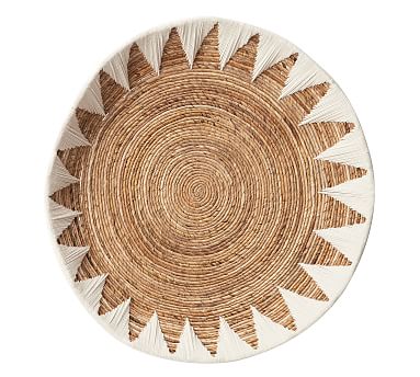 Sunny Woven Basket Wall Art, White, 37" - Pottery Barn | Havenly