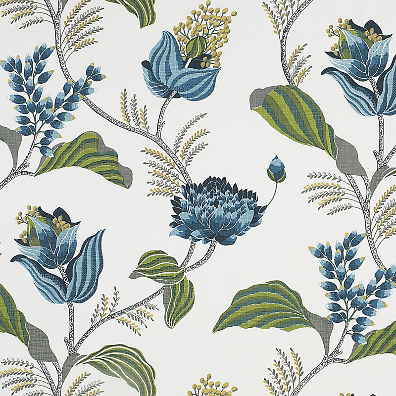 Emmie Blue Fabric By The Yard - Ballard Designs - Ballard Designs | Havenly