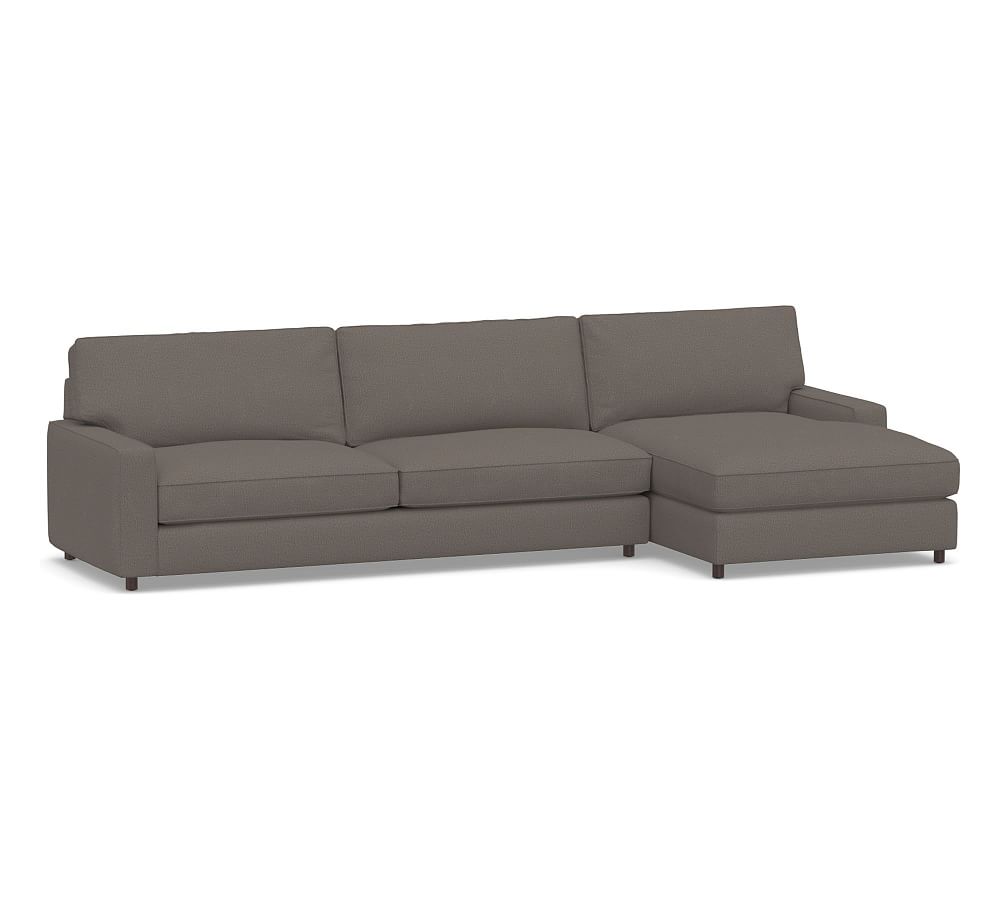 PB Comfort Square Arm Upholstered Left Arm Sofa with Double Chaise ...