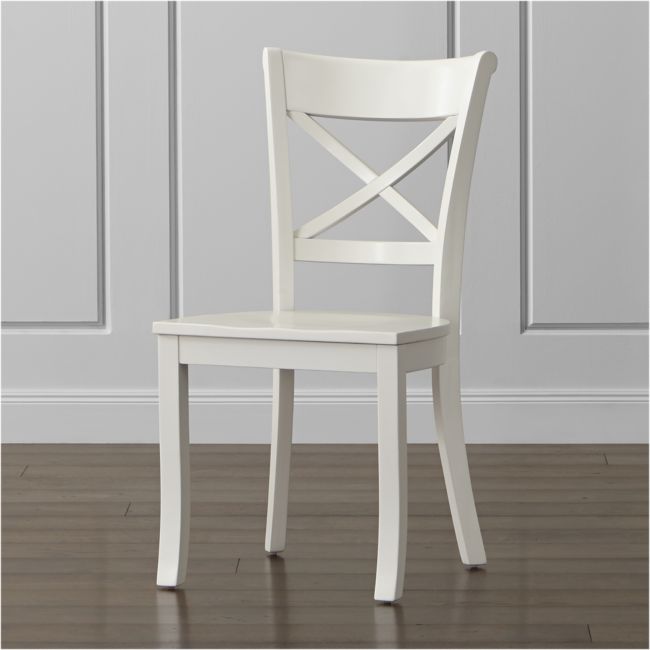 Vintner White Wood Dining Chair Crate and Barrel Havenly