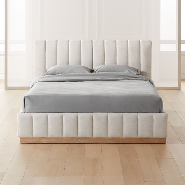 Forte White Queen Bed Cb2 Havenly, White Queen Size Headboard
