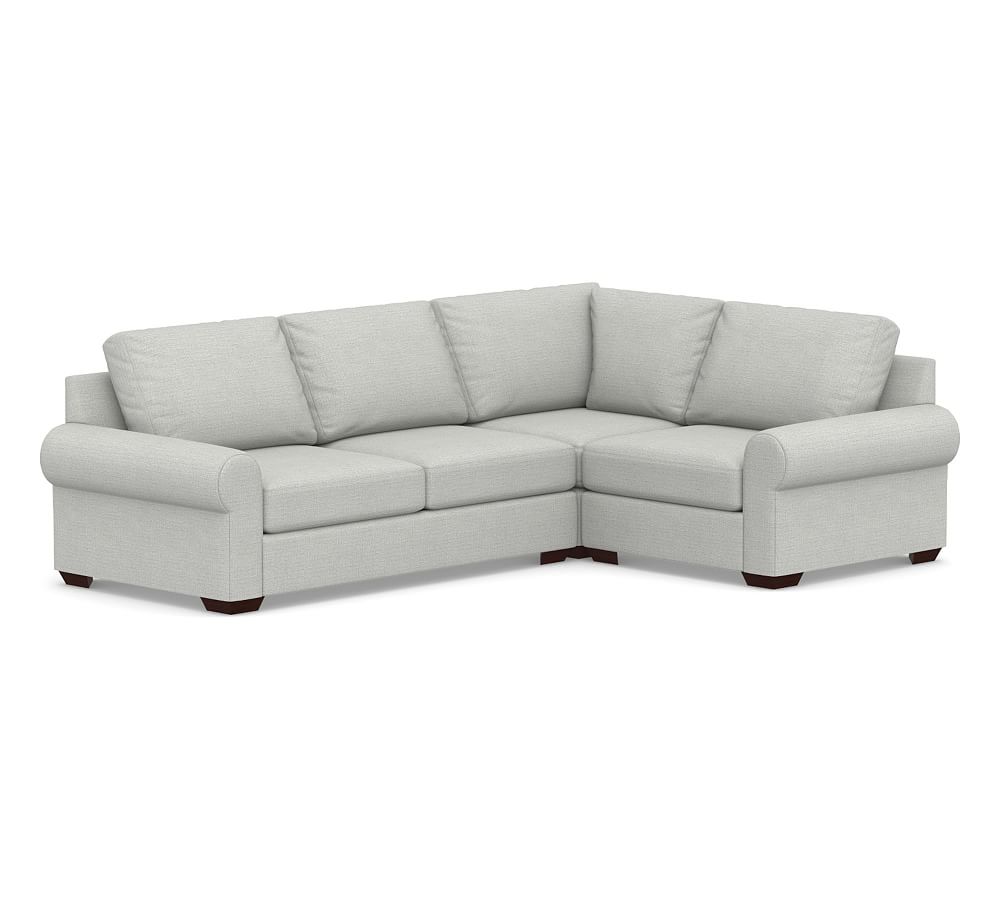 Big Sur Roll Arm Upholstered Left arm 3-Piece Corner Sectional, Down ...