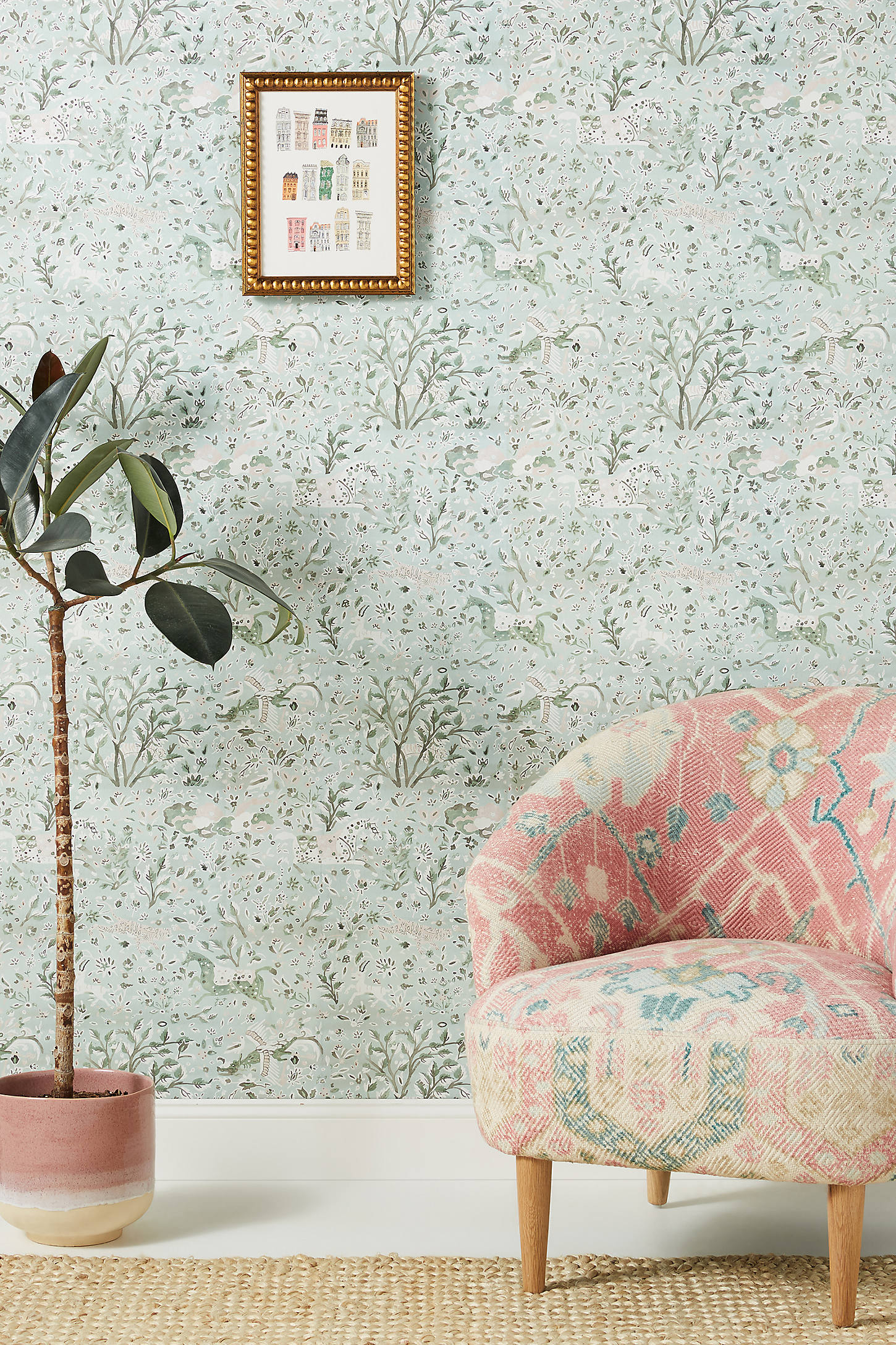 Sabbia Wallpaper By York Wallcoverings in Mint - Anthropologie | Havenly