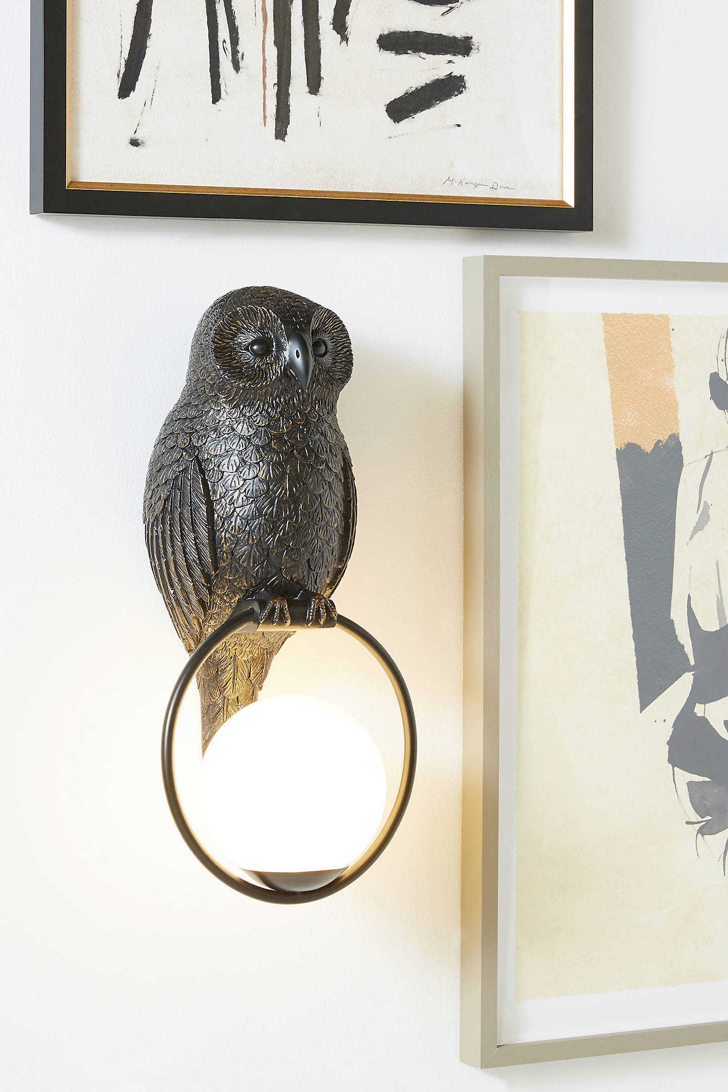 owl wall light