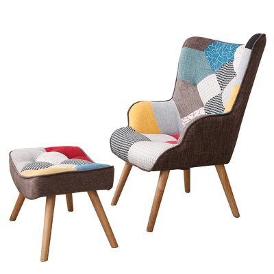 vivie patchwork petite accent chair