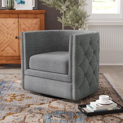 lavaca swivel barrel chair