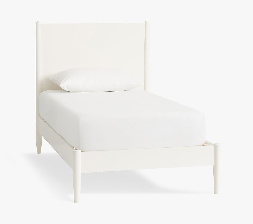 west elm x pbk Mid-Century Bed, White, Twin, In-Home Delivery - Pottery ...