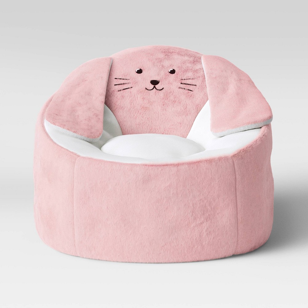 Pink Fluffy Bean Bag Chair torillkdesign