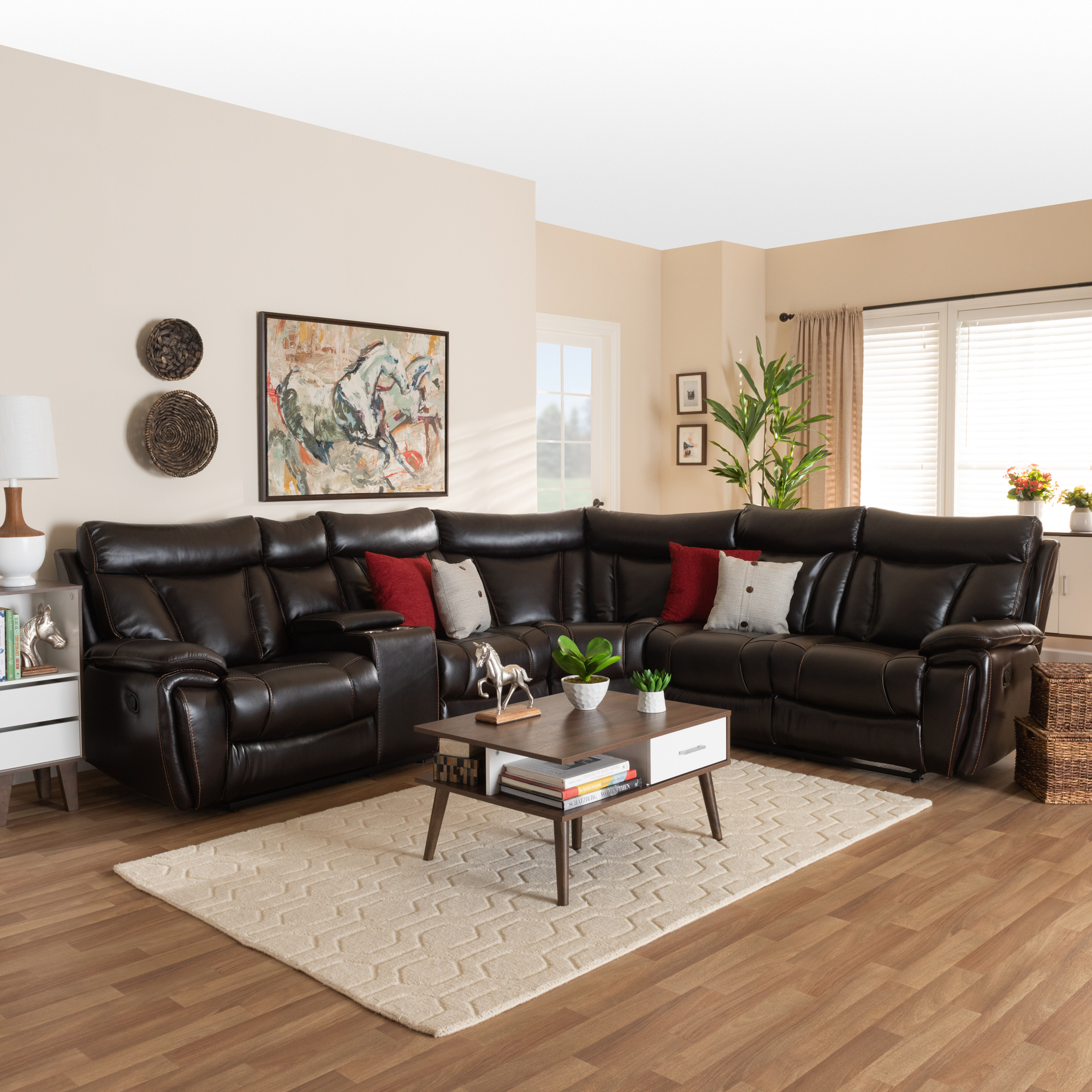 dark brown sectional living room ideas