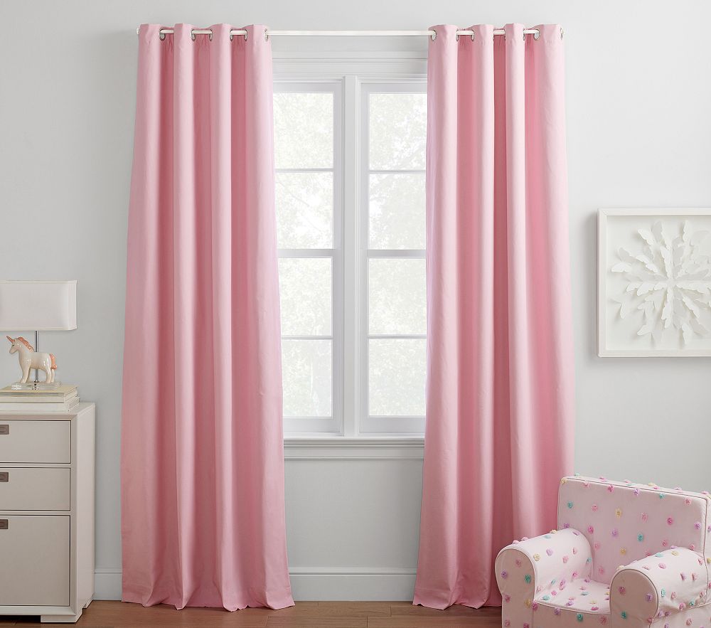 Custom Quincy Grommet Blackout Panel, 96 Inches, Light Pink, Set of 2 ...