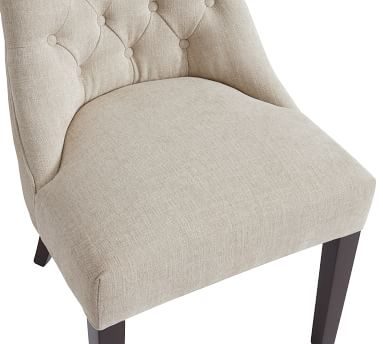 hayes tufted leather dining chair