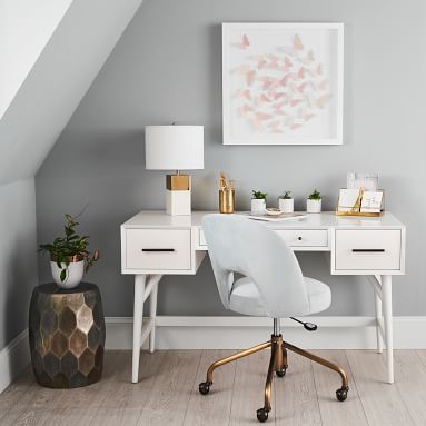 mid century desk pebble