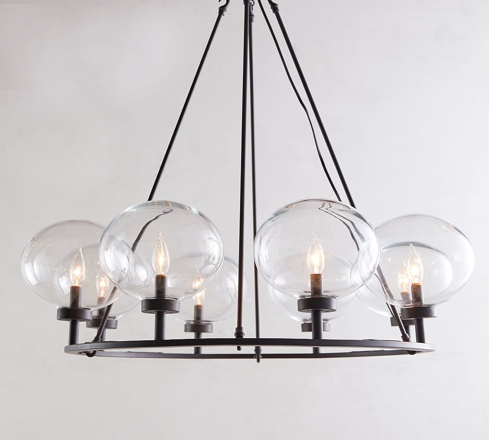 camryn metal and glass chandelier