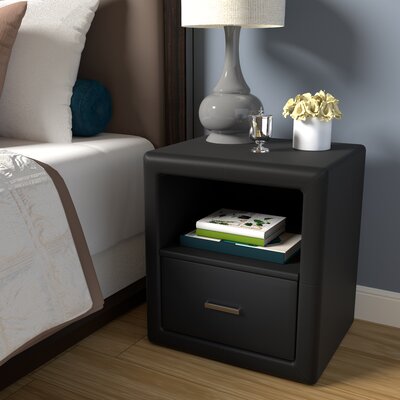 pilsen graphite floating nightstand