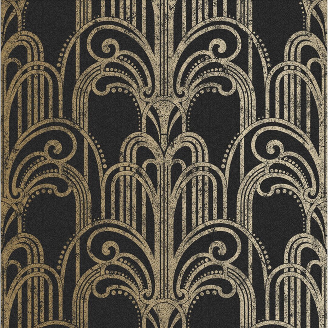 Speakeasy Wallpaper  Black Blush Blue Gold Wall Decor  Luxury  Wallpaper  Vivian Ferne