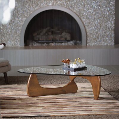 Bemærk Par Rejse Isamu Noguchi Coffee Table Replica Glass Top Ashwood Base Black(100% Solid  Wood) - Wayfair | Havenly