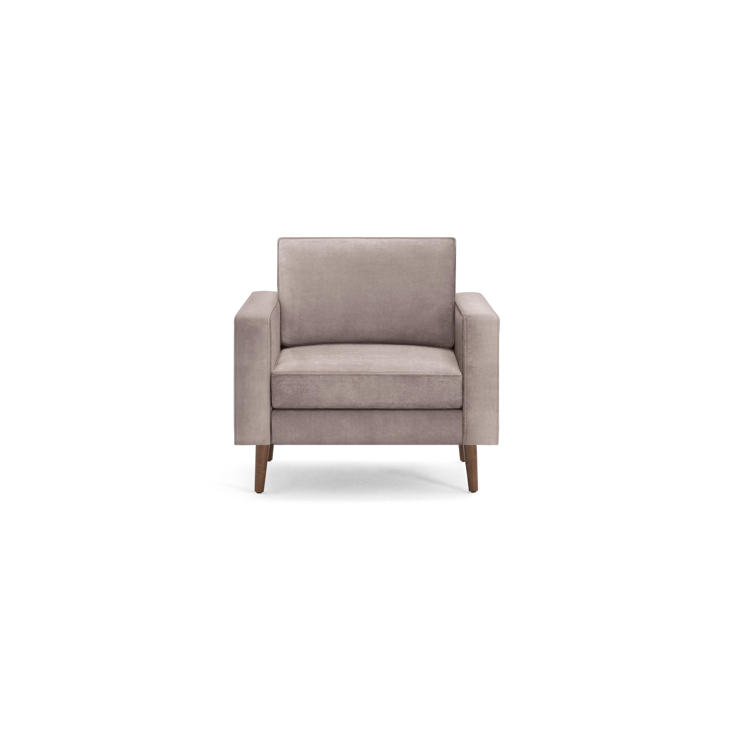 Nomad Velvet Armchair in Dusk, Leg Finish: WalnutLegs - Burrow | Havenly