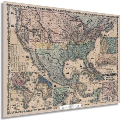 HISTORIX Vintage 1862 United States Railroad And Military Map - 18X24 ...