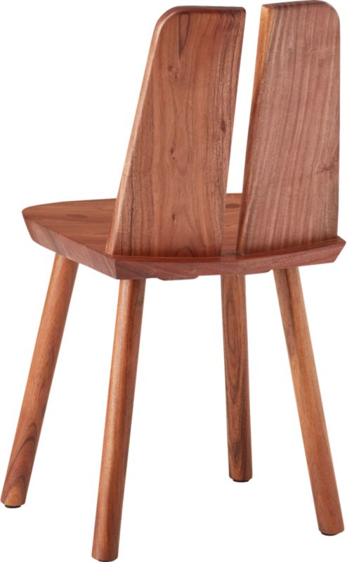 cb2 notch wood chair