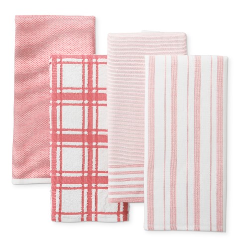 Williams Sonoma ABSORBENT MULTIPACK KITCHEN TOWELS/GERANIUM Set of