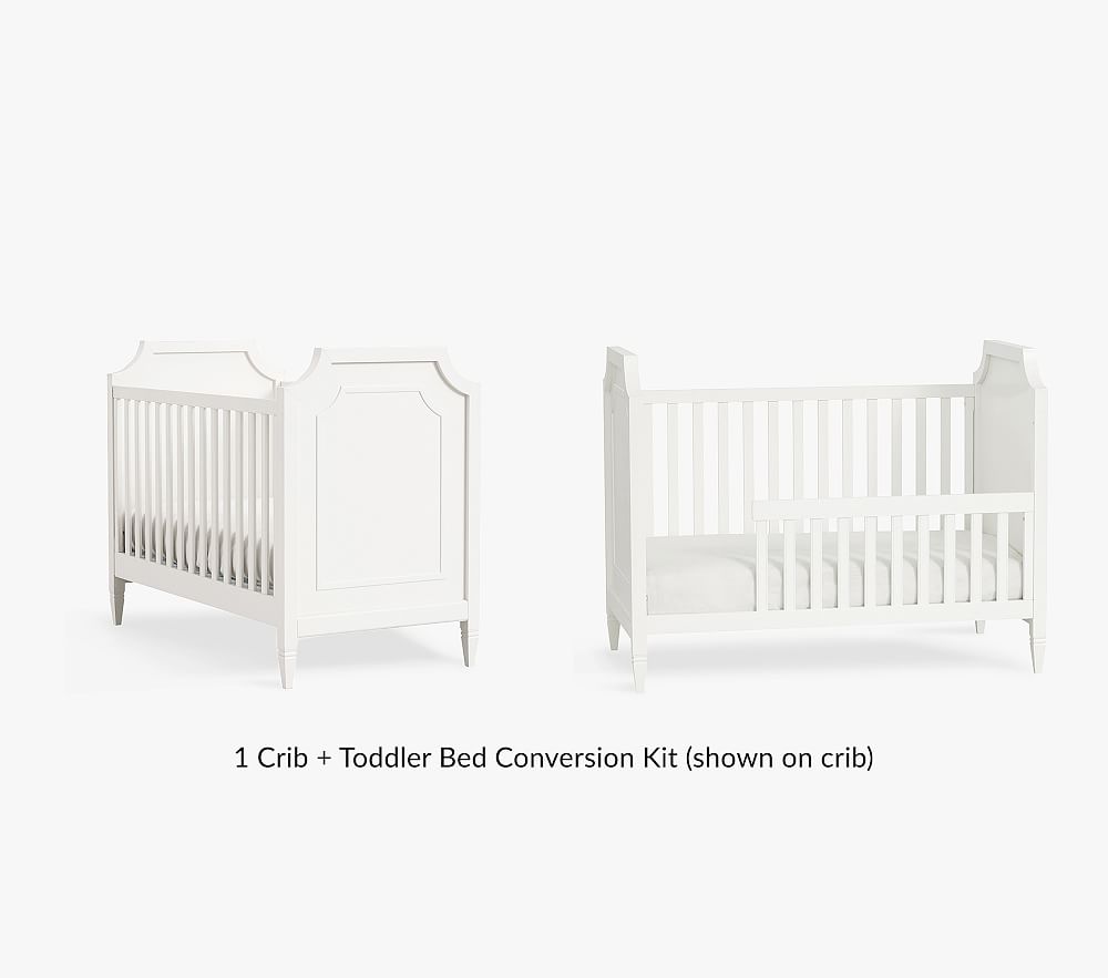 Ava Regency Convertible Crib & Toddler Bed Conversion Kit, Simply White ...