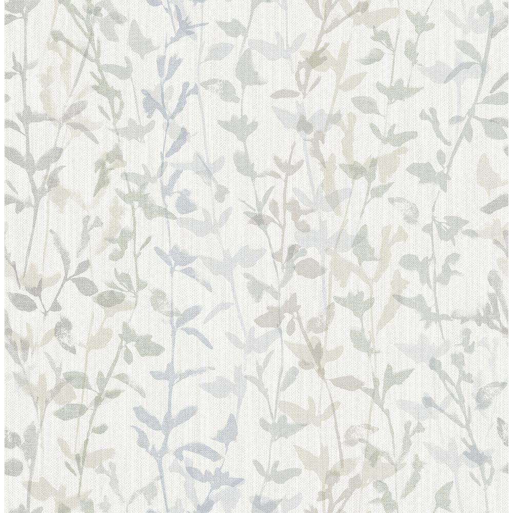 Scott Living Thea Grey Floral Trail Strippable Wallpaper Covers 56.4 sq ...