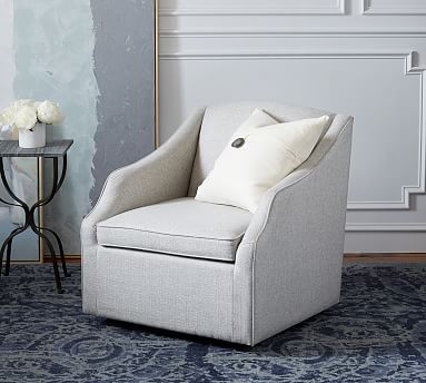 Soma emma upholstered swivel shop armchair