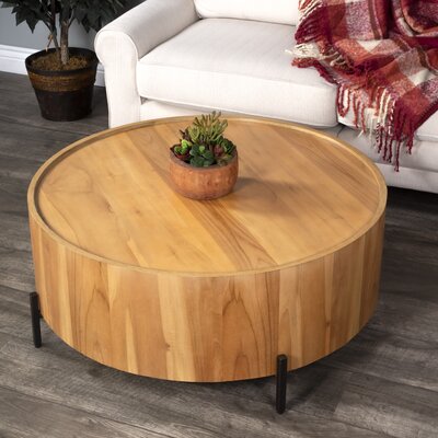 araceli drum coffee table